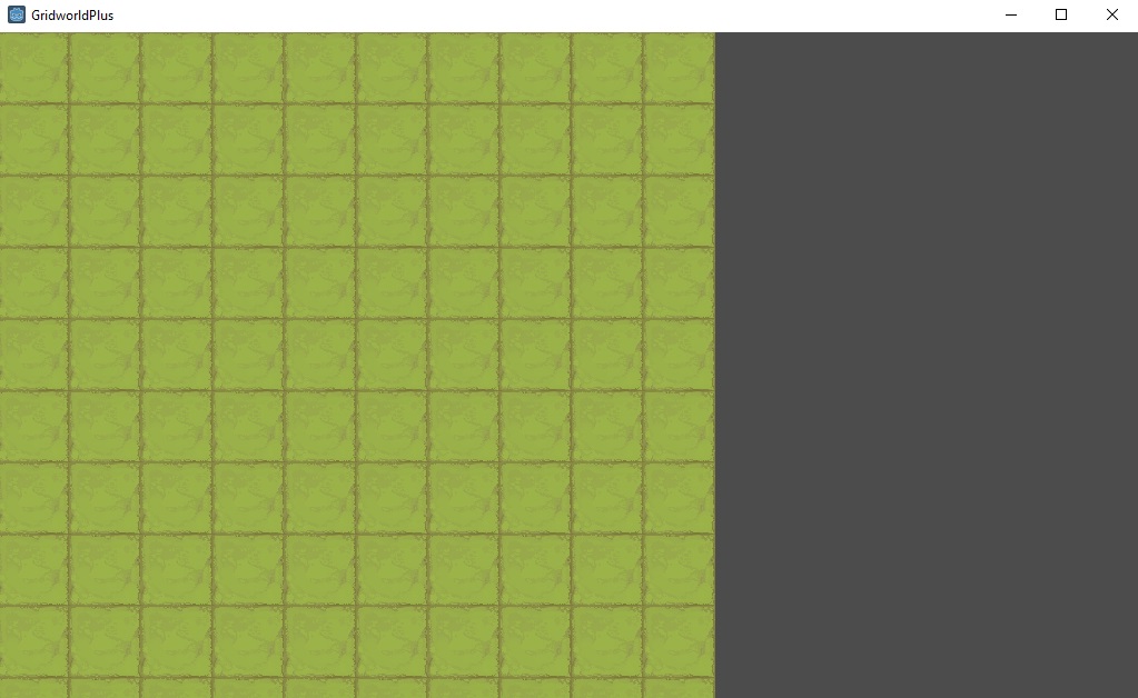 A world full of only grass tiles